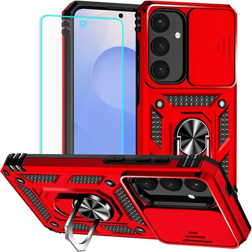 Miniatura 23 de HNHYGETE Funda para Samsung A13 5G, Galaxy A13 5G con protector de pantalla, soporte giratorio de grado militar de 360° (resistente), fundas Negro