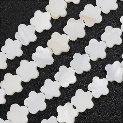 Miniatura 21 de Firstmeet 160 cuentas de madreperla natural de 0.236 pulgadas (0.236 in), cuentas redondas para hacer joyas, collares, pulseras y aretes