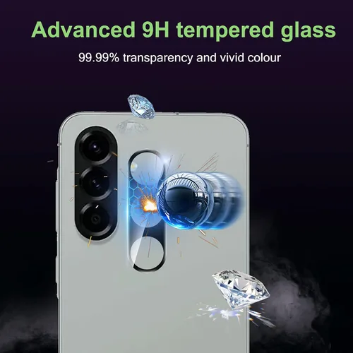 Miniatura 6 de Protector de lente de cámara para Samsung Galaxy A56, [antiarañazos] [fácil de instalar], alta definición, anti huellas dactilares, película