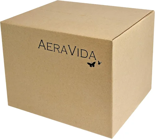 Miniatura 8 de AeraVida Jarrón de madera de mango en forma de botella de 14 pulgadas con rayas horizontales, jarrón alto de madera natural rústica para seda