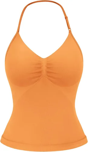 Miniatura 24 de YEOREO SoftHue Impact Longline Top de Tirantes para Mujer Camiseta sin Mangas Halter para Ejercicio sin Espalda Gimnasio Longline con Correa