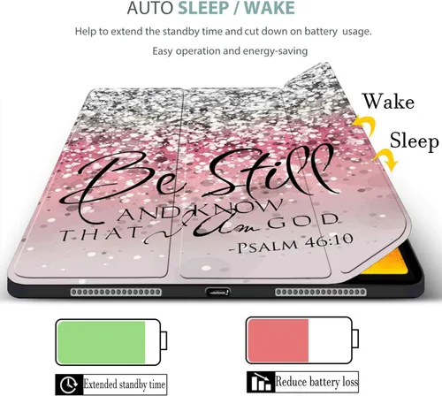 Miniatura 4 de Funda para iPad Pro de 12.9 pulgadas de 4ª generación 2020 y 2018, soporte de lápiz con función de apagado y encendido automático, funda inteligente