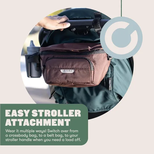 Miniatura 6 de Colugo Organizador de cochecito On-The-Go con cremallera, organizador con soporte para tazas, accesorios de cochecito para padres especialmente