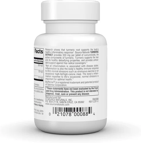 Miniatura 4 de Source Naturals Extracto de cúrcuma - Apoya la respuesta inflamatoria saludable - 50 tabletas