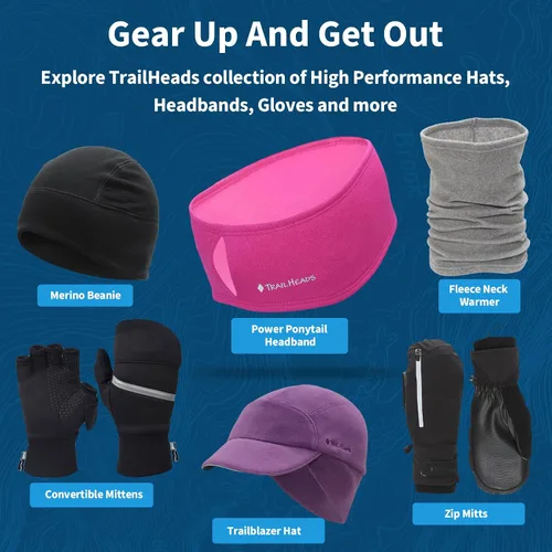 Miniatura 34 de TrailHeads - Diadema para mujer, diseño de cola de caballo, con banda para la oreja que absorbe la humedad, ideal para correr