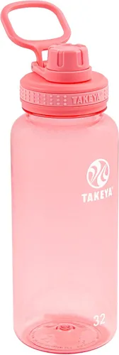 Miniatura 20 de Takeya Tritan - Botella de Agua Deportiva con Tapa de Boquilla - Sin BPA y Apta para Lavavajillas - Botella Reutilizable con Asa en la Tapa - Rosa