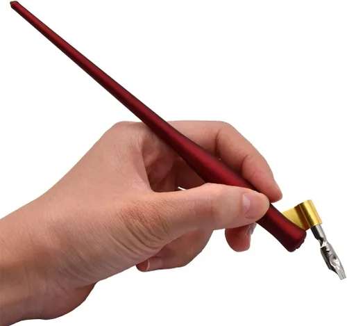 Miniatura 3 de XIAOYU Juego de bolígrafos oblicuos de madera, juego de caligrafía para principiantes, 5 puntas de caligrafía, 3