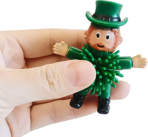 Miniatura 3 de 12 juguetes de duende mini del día de San Patricio, juguetes de puercoespín para apretar, juguete para aliviar el estrés para niños, recuerdo