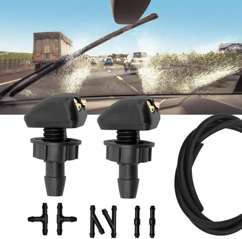Miniatura 5 de MDEOOSKY 9 boquillas para limpiaparabrisas delantero, kit de boquilla para limpiaparabrisas delantero con manguera de fluido, kit de boquilla