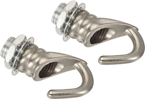YOKIVE 2 ganchos de techo de aleación M10, colgador de accesorios colgantes galvanizados | Lámpara de araña colgante, ideal para el hogar (níquel,