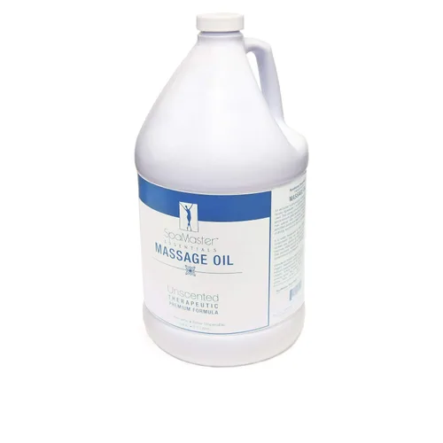 Master Massage Aceite de masaje orgánico, sin perfume, rico en vitaminas y soluble en agua, 1 galón, 1 unidad, transparente