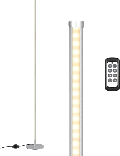 Miniatura 8 de Lámpara de pie EDISHINE, lámparas de pie con control remoto y interruptor de pie para sala de estar, lámpara de pie regulable del 10% al 100% con 7