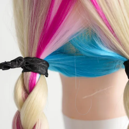 Miniatura 4 de MEEDEE Paquete de 100 lazos para el cabello, color negro, sin pliegues, nudos suaves para mujeres, sin daño, adecuado para colas de caballo, yoga