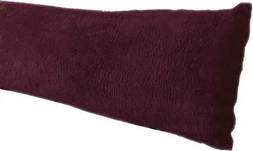 Miniatura 5 de Funda de almohada corporal extra suave, material sherpa/microfelpa, 20 x 54 pulgadas, cierre de cremallera (Bice)