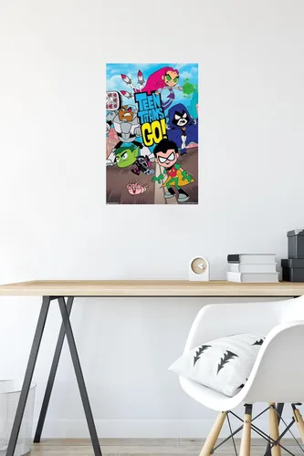 Miniatura 4 de DC Comics Teen Titans Go! - Póster de pared grupal, 22.4 pulgadas de largo x 14.7 pulgadas de ancho, versión premium sin marco