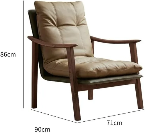 Miniatura 3 de Silla de escritorio cómoda Silla de madera Silla de comedor Silla de té moderna Silla de té para el hogar Reposabrazos Silla de ocio Silla