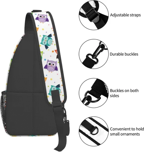 Miniatura 4 de SURERUIM Mochila ligera para el pecho, mochila cruzada para hombres y mujeres, linda mochila para gimnasio, deportes, viajes, senderismo, Fondo
