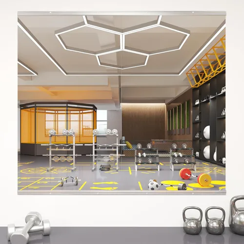 Miniatura 13 de pertetey Espejos de gimnasio en casa, 12 x 12 pulgadas, paquete de 4 azulejos de espejo de longitud completa, sin marco, para montar en la pared