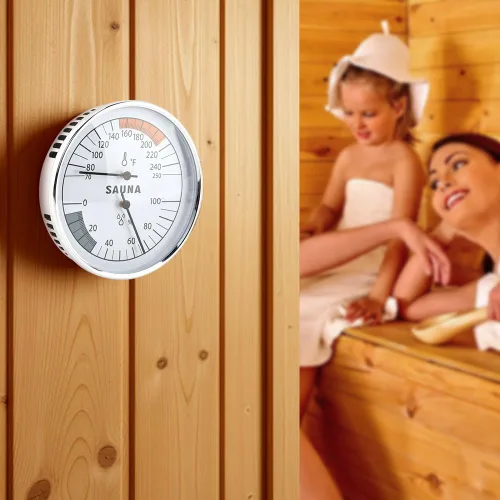 Miniatura 7 de Termómetro higrómetro de sauna 2 en 1, medidor de temperatura de sauna colgante para temperatura de humedad interior, rango de temperatura 70-250°F