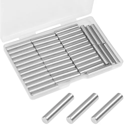 Miniatura 21 de MroMax 100 pasadores cilíndricos de acero inoxidable 304 M1.0.197 x 0.236 in, clavijas de soporte de estante para dispositivos metálicos