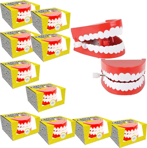 The Dreidel Company Juguetes de dientes que muerden y parlotean los dientes para niños, recuerdos de fiesta de cumpleaños, regalos novedosos y