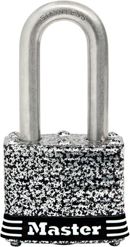 Master Lock 3SSKADLF - Candado de acero inoxidable para exteriores con llave, 1 paquete