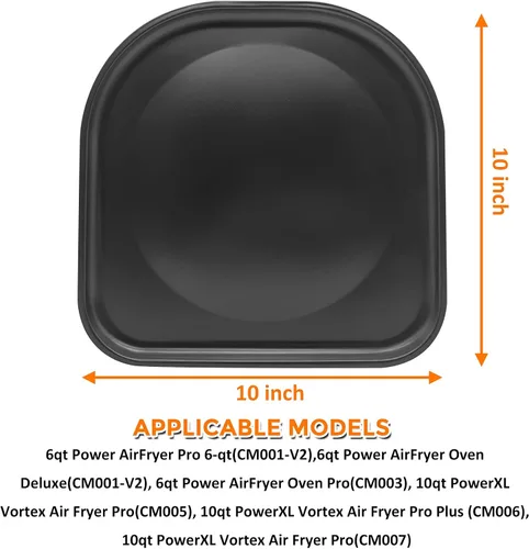 Miniatura 2 de Bandeja de goteo para freidora de aire PowerXL, 2 piezas de repuesto de bandeja de goteo para freidora de aire PowerXL Vortex 6QT 10QT Air Fryer Pro
