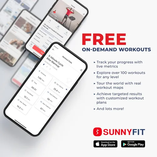 Miniatura 3 de Sunny Health & Fitness Smart Stationary Exercise Upright Bike w/Pulse Sensor & 4-Way Adjustable Seat, Cycling Machine for Home Cardio Training, Free