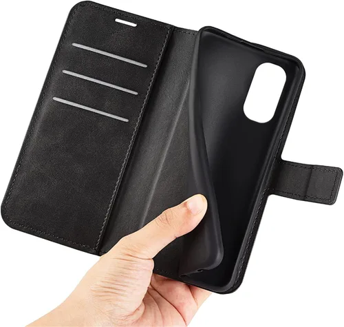 Miniatura 8 de Funda con tapa para Motorola Moto G Stylus 5G 2022 Funda protectora magnética de piel sintética para Moto G Stylus Folio Book Cover con soporte Negro