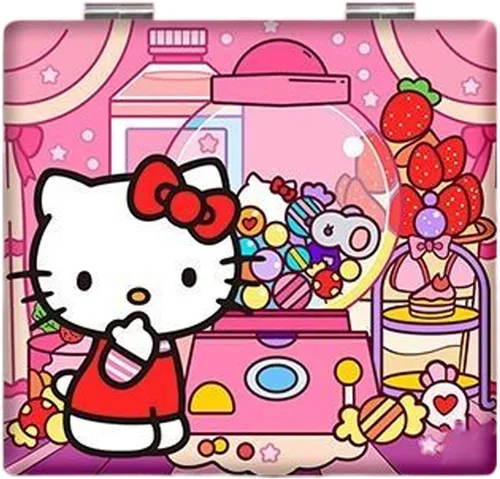 Miniatura 13 de Espejo compacto de viaje Kawaii para mujeres y niñas, bonito espejo cosmético clásico de dibujos animados con aumento 1X/2X espejo de maquillaje