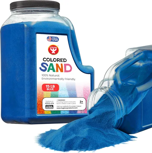 Miniatura 42 de Hygloss Arena de colores para manualidades – Botella de 1 libra, magenta – Juegos de arte de arena fina y colorida vibrante para niños – Actividades