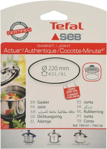 Miniatura 3 de Seb 790141 Junta para olla a presión 4.5/6 L diam.8.661 in, Negro
