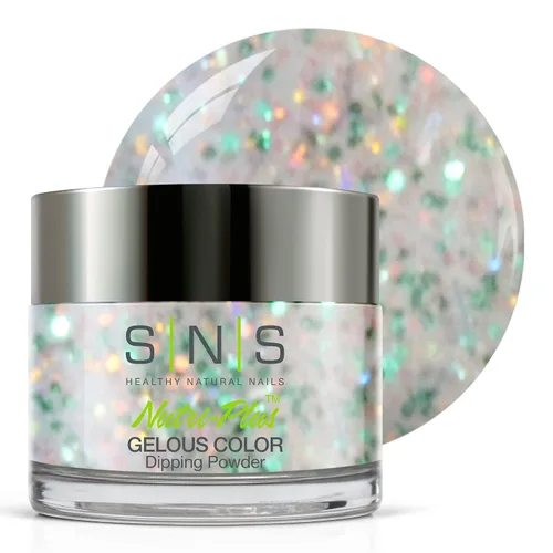 Miniatura 19 de SNS Polvo de inmersión de uñas, polvo de inmersión de color geloso – Alaskan Cruise (gris metálico/plateado, brillante) – Color de uñas de larga