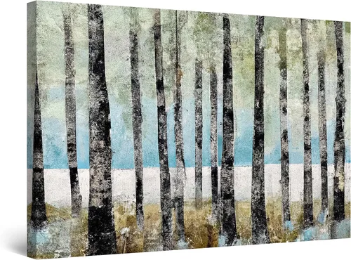 Miniatura 53 de Startonight Lienzo decorativo abstracto para pared, pintura del árbol de la vida amarillo, impresión grande estirada, moderna para dormitorio o sala