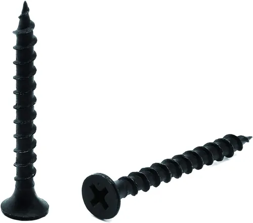 Miniatura 16 de Tornillo de madera de cabeza plana #8 x 5/8" con revestimiento de fosfato negro, 100 piezas, de autorroscado rápido, para paneles de yeso, de SG TZH