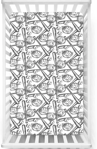 Miniatura 14 de Sábanas bajeras ajustables con temática a cuadros, sábanas portátiles para cuna, suaves y elásticas, sábana bajera para cuna para niños y niñas, 24