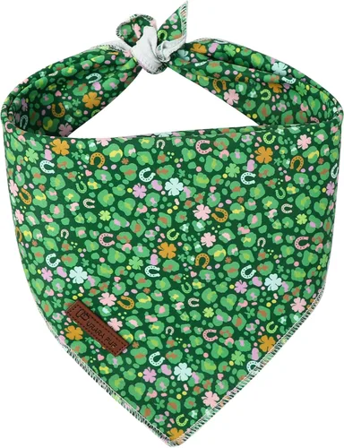 Miniatura 17 de Bandana de verano para perros, bufanda triangular de rejilla de algodón cómoda para perros medianos y grandes, pañuelo lavable para mascotas