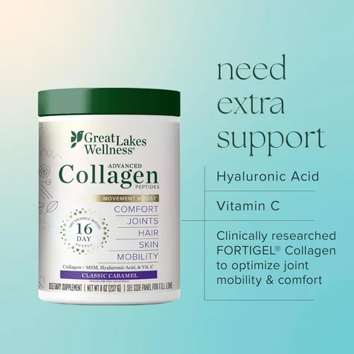 Miniatura 6 de Great Lakes Wellness Movement Boost Advanced - Péptidos de colágeno en polvo con MSM, ácido hialurónico, vitamina C, movilidad y comodidad