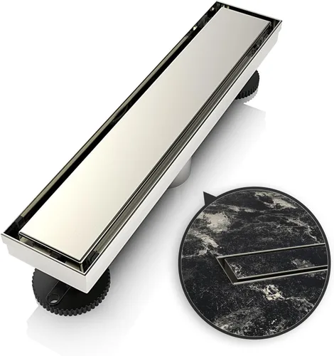 Miniatura 11 de WEBANG Drenaje de ducha lineal de 12 pulgadas, desagüe de piso rectangular con accesorios, cubierta reversible 2-en-1, rejilla de inserción