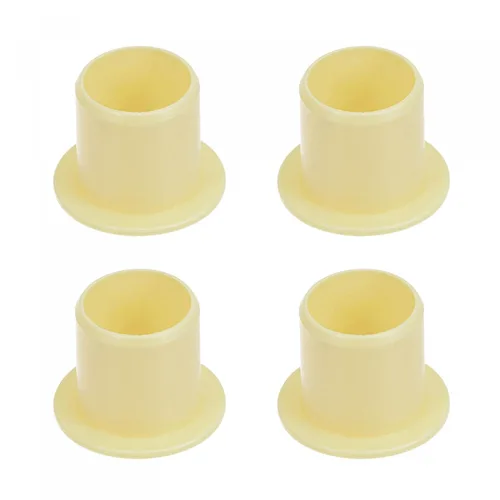 Miniatura 19 de uxcell Rodamientos de manga con bridas 0.315 in diámetro interior 0.394 in OD 0.394 in longitud POM envueltos bujes sin aceite amarillo 4pcs