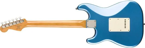 Miniatura 3 de Squier Classic Vibe Stratocaster guitarra eléctrica de los años 60, azul Lake Placid Blue, paquete de diapasón de laurel con cable de 10 pies