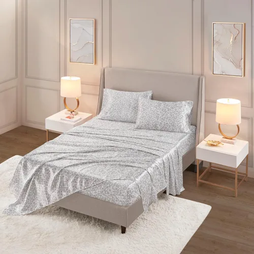 Miniatura 262 de Madison Park Essentials - Juego de sábanas de satén de lujo y sedoso con brillo natural, bolsillo elástico de 14 pulgadas para colchones de hasta 16