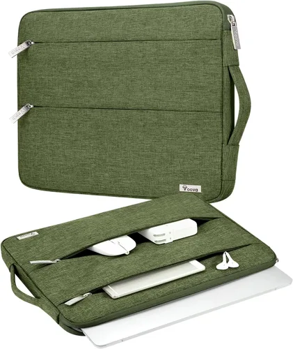 Miniatura 11 de Funda para Laptop Voova de 13 13.6 Pulgadas Compatible con MacBook Air 13 M1/M2/M3/M4, MacBook Pro 13/14, iPad Pro 13, Bolsa de Computadora delgada