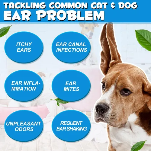 Miniatura 2 de Gota de tratamiento de infección de oído de perro y gato con hidrocortisona al 1% para infecciones de oído por levaduras de perro, alivia la picazón
