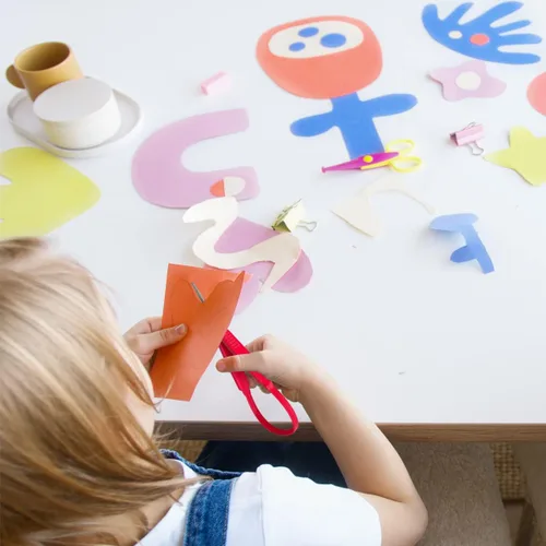 Miniatura 3 de Paquete de 4 tijeras de bucle adaptativas, tijeras de apertura automática de 8 pulgadas para necesidades especiales, niños y adultos (rojo)