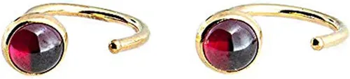 Miniatura 12 de Half Huggie Gold Hoop Earrings for Girls Women Tiny Cartilage Birthstone Stud Piercing Earring Hypoallergenic Earring Screw Back Dainty Hug Hoops