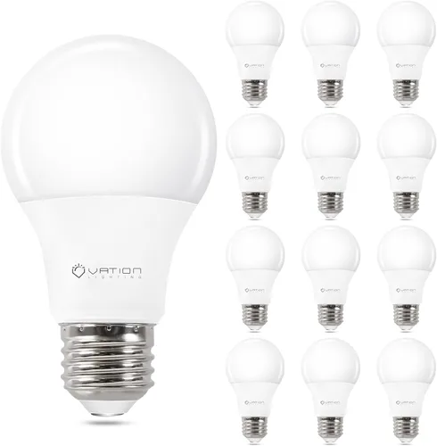 Miniatura 10 de VATION LIGHTING - Paquete de 4 bombillas LED A19 equivalentes a 40 W, luz blanca suave de 2700 Kelvin, eficientes de 5 vatios no regulables, 450