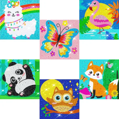Miniatura 11 de QEUOYSS Kits de arte de diamantes 5D para niños principiantes, kits fáciles de artes y manualidades para niños de 8 a 12 años, juego de manualidades