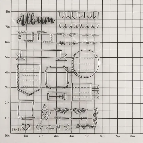 Miniatura 2 de DzIxY Sellos transparentes con letras de encaje para hacer tarjetas, álbumes de recortes, manualidades, bolsillos de almacenamiento, suministros
