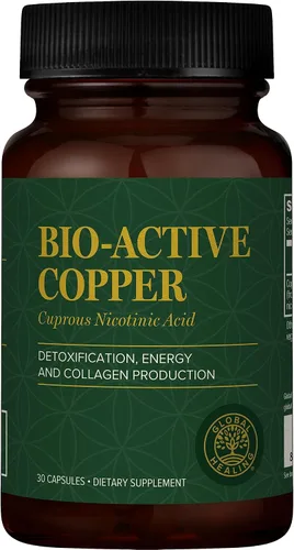 Suplemento de cobre bioactivo de curación global Cu1 – El ácido nicotínico cuproso ayuda a desintoxicar el cuerpo desde adentro – Apoya el sistema